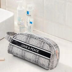 INNA Toaletní taška Kosmetická taška do kabelky Toaletní taška Make-up Case pro ženy v bílé a černé barvě KOSLILLE-4
