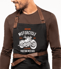 Kariban Zástěra na vaření EXCLUSIVE - American motorcycle Barva: Černošedá