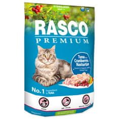 RASCO PREMIUM Granule Sterilized tuňák s brusinkou a lichořeřišnicí 400 g