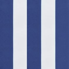 Vidaxl Podušky na židli 2 ks modré a bílé pruhy 50 x 50 x 3 cm textil