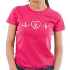 STRIKER Dámské tričko westík v srdci Barva: Růžová, Velikost: M