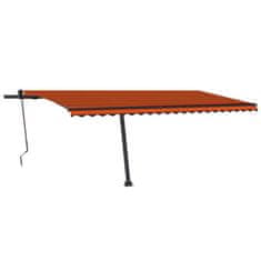 Greatstore Volně stojící automatická markýza 500 x 300 cm oranžovo-hnědá