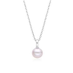 NUBIS Stříbrný náhrdelník s přírodní perlou