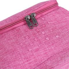 INNA Toaletní taška Cestovní kosmetická taška Úložná taška na toaletní potřeby s uchem na přenášení Háček Voděodolná pro muže ženy V růžové barvě KOSCORSE-2