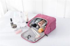 INNA Toaletní taška Cestovní kosmetická taška Úložná taška na toaletní potřeby s uchem na přenášení Háček Voděodolná pro muže ženy V růžové barvě KOSCORSE-2