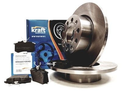 KRAFT AUTOMOTIVE Brzdy kotouče a desky zadní AUDI A3 (8P) SEAT LEON (1P) 255mm