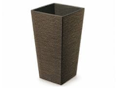 NOHEL GARDEN Obal na květník FURU SQUARE ECO WOOD 2v1 plast 30x30x55cm