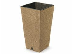 NOHEL GARDEN Obal na květník FURU SQUARE ECO WOOD 2v1 plast 24x24x45cm