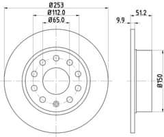 KRAFT AUTOMOTIVE Brzdy kotouče a desky zadní AUDI A3 (8P) SEAT LEON (1P) 255mm