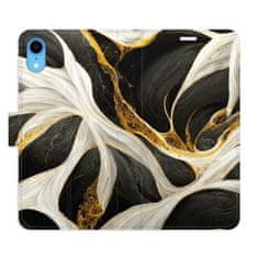 iSaprio Flipové pouzdro - BlackGold Marble pro Apple iPhone Xr