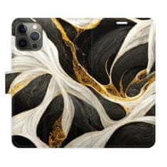 iSaprio Flipové pouzdro - BlackGold Marble pro Apple iPhone 12 Pro