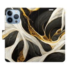 iSaprio Flipové pouzdro - BlackGold Marble pro Apple iPhone 13 Pro