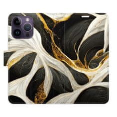 iSaprio Flipové pouzdro - BlackGold Marble pro Apple iPhone 14 Pro Max