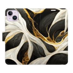 iSaprio Flipové pouzdro - BlackGold Marble pro Apple iPhone 14 Plus