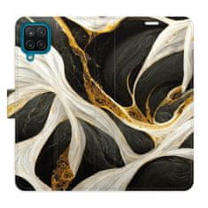 iSaprio Flipové pouzdro - BlackGold Marble pro Samsung Galaxy A12