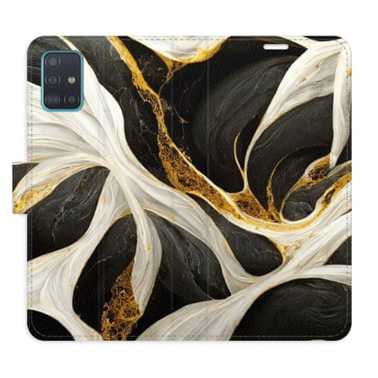 iSaprio Flipové pouzdro - BlackGold Marble pro Samsung Galaxy A51