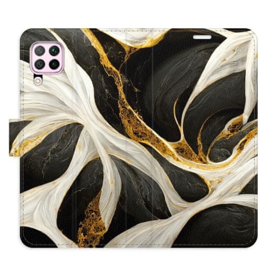 iSaprio Flipové pouzdro - BlackGold Marble pro Huawei P40 Lite