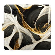 iSaprio Flipové pouzdro - BlackGold Marble pro Xiaomi Redmi Note 9 Pro / Note 9S