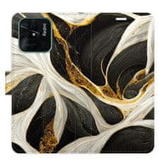 iSaprio Flipové pouzdro - BlackGold Marble pro Xiaomi Redmi 10C