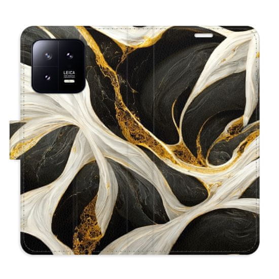 iSaprio Flipové pouzdro - BlackGold Marble pro Xiaomi 13