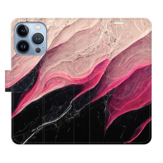 iSaprio Flipové pouzdro - BlackPink Marble pro Apple iPhone 13 Pro