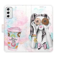 iSaprio Flipové pouzdro - Donut Worry Girl pro Samsung Galaxy M52 5G