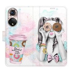 iSaprio Flipové pouzdro - Donut Worry Girl pro Honor 50