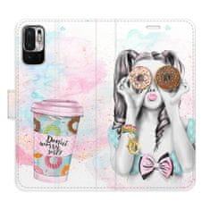 iSaprio Flipové pouzdro - Donut Worry Girl pro Xiaomi Redmi Note 10 5G