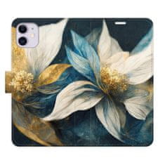 iSaprio Flipové pouzdro - Gold Flowers pro Apple iPhone 11