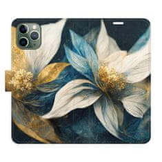 iSaprio Flipové pouzdro - Gold Flowers pro Apple iPhone 11 Pro
