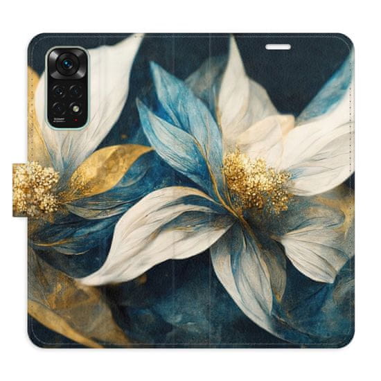 iSaprio Flipové pouzdro - Gold Flowers pro Xiaomi Redmi Note 11 / Note 11S