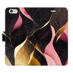 iSaprio Flipové pouzdro - Gold Pink Marble 02 pro Apple iPhone 6