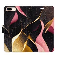 iSaprio Flipové pouzdro - Gold Pink Marble 02 pro Apple iPhone 7 Plus / 8 Plus