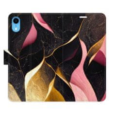 iSaprio Flipové pouzdro - Gold Pink Marble 02 pro Apple iPhone Xr
