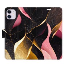 iSaprio Flipové pouzdro - Gold Pink Marble 02 pro Apple iPhone 11