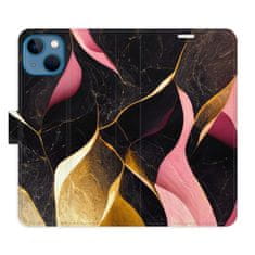 iSaprio Flipové pouzdro - Gold Pink Marble 02 pro Apple iPhone 13