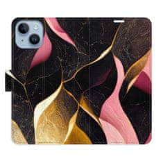 iSaprio Flipové pouzdro - Gold Pink Marble 02 pro Apple iPhone 14