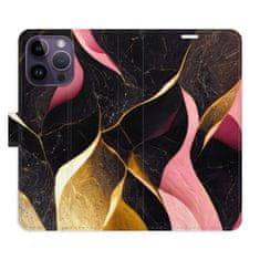 iSaprio Flipové pouzdro - Gold Pink Marble 02 pro Apple iPhone 14 Pro Max