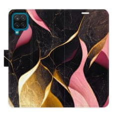 iSaprio Flipové pouzdro - Gold Pink Marble 02 pro Samsung Galaxy A12