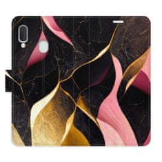 iSaprio Flipové pouzdro - Gold Pink Marble 02 pro Samsung Galaxy A20e