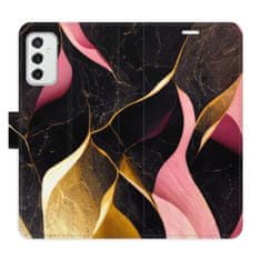 iSaprio Flipové pouzdro - Gold Pink Marble 02 pro Samsung Galaxy M52 5G