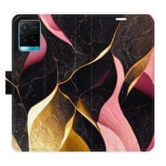 iSaprio Flipové pouzdro - Gold Pink Marble 02 pro Vivo Y21 / Y21s / Y33s