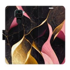 iSaprio Flipové pouzdro - Gold Pink Marble 02 pro Xiaomi Redmi Note 9