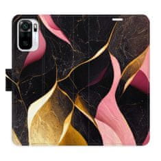 iSaprio Flipové pouzdro - Gold Pink Marble 02 pro Xiaomi Redmi Note 10 / Note 10S