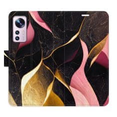 iSaprio Flipové pouzdro - Gold Pink Marble 02 pro Xiaomi 12 / 12X