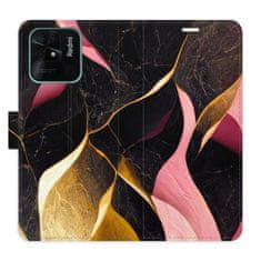 iSaprio Flipové pouzdro - Gold Pink Marble 02 pro Xiaomi Redmi 10C