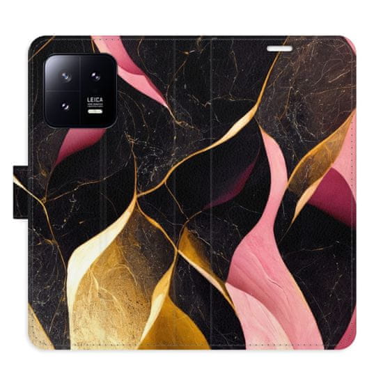 iSaprio Flipové pouzdro - Gold Pink Marble 02 pro Xiaomi 13