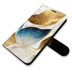 iSaprio Flipové pouzdro - GoldBlue Leaves pro Samsung Galaxy A13 5G