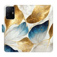 iSaprio Flipové pouzdro - GoldBlue Leaves pro Xiaomi 11T / 11T Pro