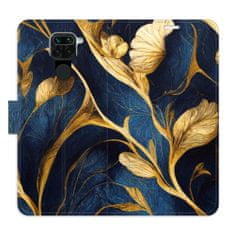 iSaprio Flipové pouzdro - GoldBlue pro Xiaomi Redmi Note 9